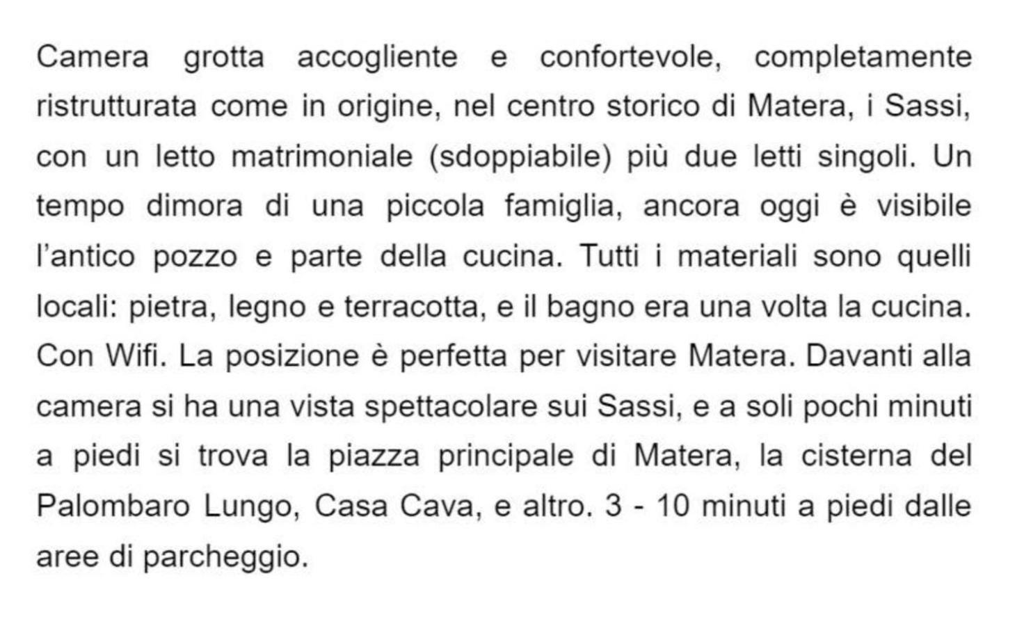 Cave Rooms Sassi Matera Room photo